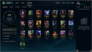 CONTA DIAMANTE 5 22 CAMPEÕES, BORDA DIAMANTE 3 + ESPÓLIO - League of Legends LOL