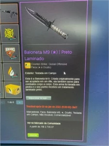 Faca Csgo baioneta m9 - Counter Strike