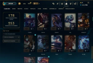 Ouro 4 com 45 Champs e 9 Skins - League of Legends LOL