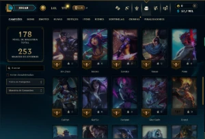 Ouro 4 com 45 Champs e 9 Skins - League of Legends LOL