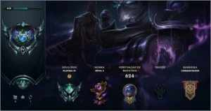 CONTA DE LOL LVL 332 PLAT IV *MUITA SKIN RARA* - League of Legends