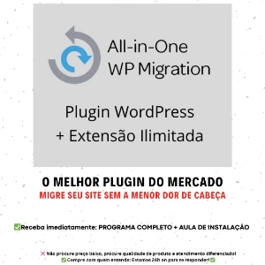 Plugin All-In-One Wp Migration + Extensão Ilimitada Para Wp - Outros