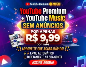 🚀 Youtube Premium + Music 🎵 (30 Dias) + BRINDE - Assinaturas e Premium