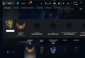 Ouro 1 com 70 Champs e 24 Skins +2 Fragmentos - League of Legends LOL