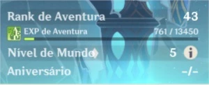 CONTA AR 43 - Diluc + Zhongli + 9k Gemas + 57 Resinas -NA-PC - Genshin Impact