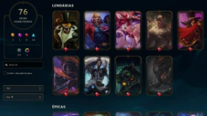 Conta Mestre LoL 76 Skins (League Of Legends)
