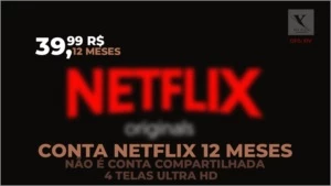 NETFLIX ULTRA HD 4 TELAS - 12 MESES - Premium