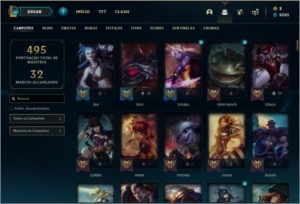 Conta unranked com TODOS os champs e 85 skins - League of Legends LOL