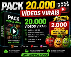 🔥 PACK 20 MIL VÍDEOS VIRAIS + 2 MIL VÍDEOS DE FRUTAS FALANT - Vídeos e Cortes Cortes Virais