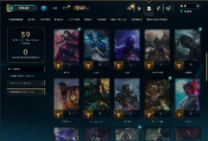 Mestre com 45 Champs e 4 Skins - League of Legends LOL