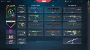 CONTA OURO 2 COM VARIAS SKINS E 734 REAIS GASTOS. - Valorant