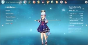 AR 49 Ayaka + Klee + Mona + Harpa celestial - Genshin Impact