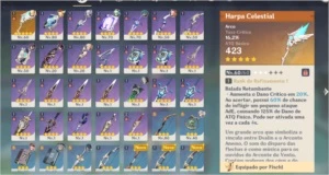 AR 49 Ayaka + Klee + Mona + Harpa celestial - Genshin Impact