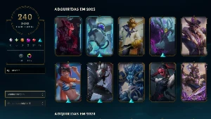 conta diamante IV com todos os champs e 240 skins! - League of Legends LOL