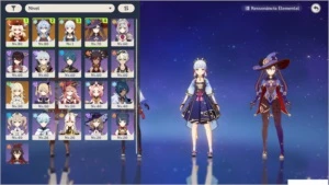 AR 51  NA AYAKA+ KLEE/ORAÇÃO + GANYU + MONA - Genshin Impact