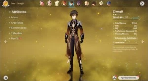 Conta Genshin Impact Zhongli + Mona + Child