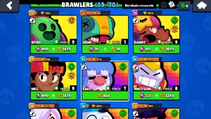 Conta do Brawl Stars com 20.000 troféus e 105 gemas