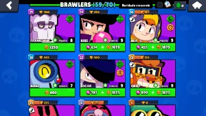 Conta do Brawl Stars com 20.000 troféus e 105 gemas