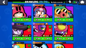 Conta do Brawl Stars com 20.000 troféus e 105 gemas