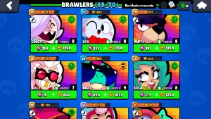 Conta do Brawl Stars com 20.000 troféus e 105 gemas