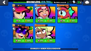Conta do Brawl Stars com 20.000 troféus e 105 gemas