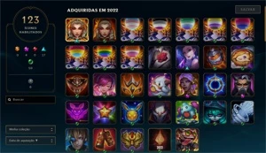 VENDO CONTA DE LOL PLATINA COM WIN RATE ALTO E VARIAS SKINS - League of Legends