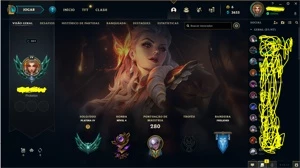 VENDO CONTA DE LOL PLATINA COM WIN RATE ALTO E VARIAS SKINS - League of Legends
