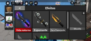 Conta BLOX FRUITS com faça rara no mm2 - Roblox