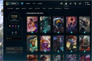 Conta League of legends level 290 com 328 Skins+ 125 PP LOL