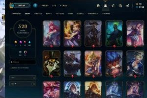 Conta League of legends level 290 com 328 Skins+ 125 PP LOL