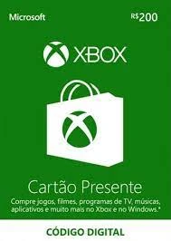 Gift Card Xbox R$200,00