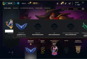 Diamante 4 com 100 Champs e 47 Skins ( JG / TOP / ADC ) - League of Legends LOL