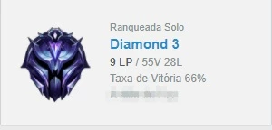 CONTA DIAMANTE III E-MAIL NÃO CONFIRMADO 66% WINRATE - League of Legends LOL