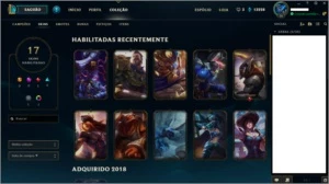 Conta LOL - Nível 30 - Unranked - 71 Campeões e 17 Skins. - League of Legends