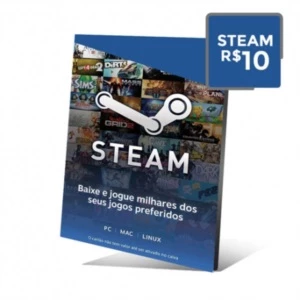 Steam Cartão Pré-pago R$10 Reais
