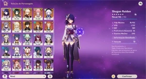 Conta Genshin Impact - AR 57 (NA) - ENDGAME