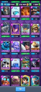 Conta Clash Royale LVL 32(Torre LVL;11,9 e 9  270K Ouro e 15