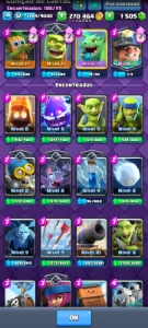 Conta Clash Royale LVL 32(Torre LVL;11,9 e 9  270K Ouro e 15