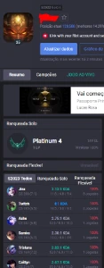 Conta Platina 4 Lol , 100 % Winrate  Lvl 35 - League of Legends
