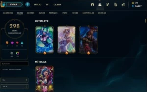 Conta LOL Full Champ 298 skins - League of Legends