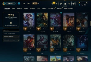 Mestre com 110 Champs e 24 Skins ( 156 PDL ) - League of Legends LOL
