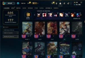 Unranked com TODOS os champs e 130 Skins ( MID / JG / TOP ) - League of Legends LOL