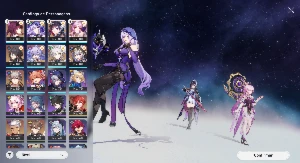 Conta de Honkai Star Rail com diversos personagens e cone