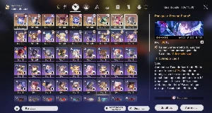 Conta de Honkai Star Rail com diversos personagens e cone - Genshin Impact