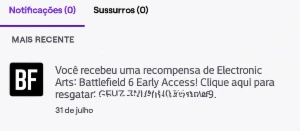 Key / Chave BF6 beta fechado - Battlefield 6