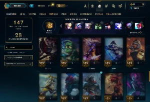 Unranked com 60 Champs e 20 Skins - League of Legends LOL