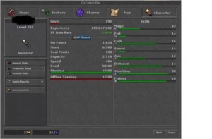 VENDO MS LEVEL 295 EM DESCUBRA C/ 60 TIBIA COINS E RK