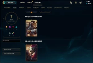 Conta LOL - Platina 3 BARATA - League of Legends