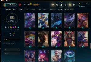 Conta valorant(UNRANKED 1 faca + skins) e lol(Platina 4 + 88