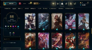 Conta valorant(UNRANKED 1 faca + skins) e lol(Platina 4 + 88